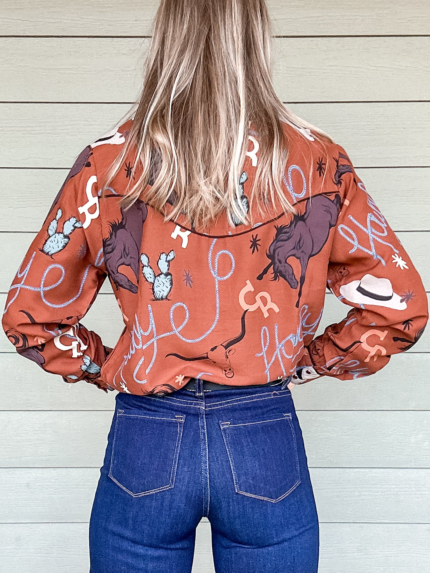 Howdy Cowgirl Pearl Snap Button Up