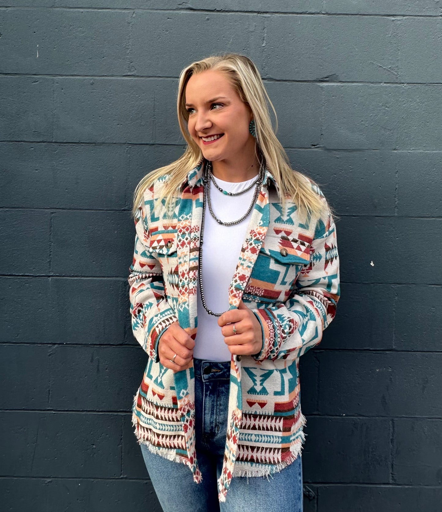 Wyoming Aztec shacket