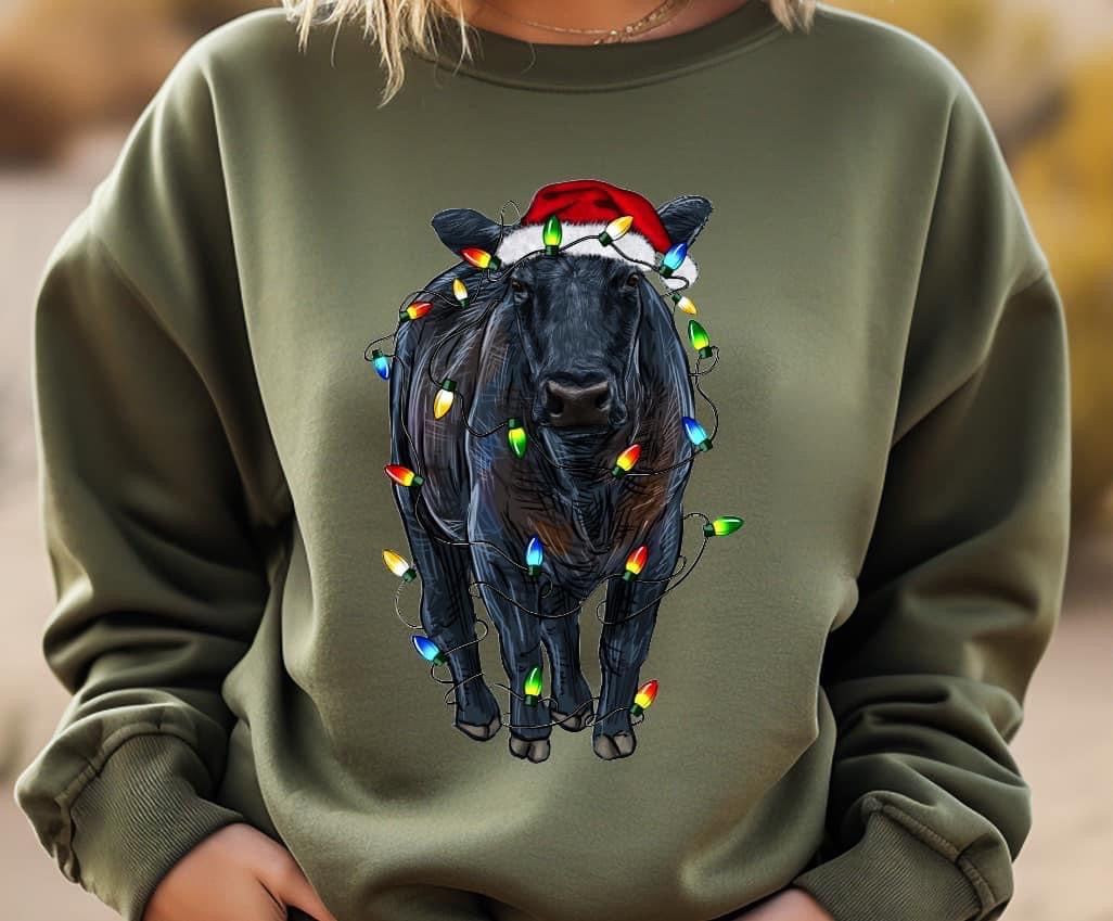 Christmas Cow Sweatshirt