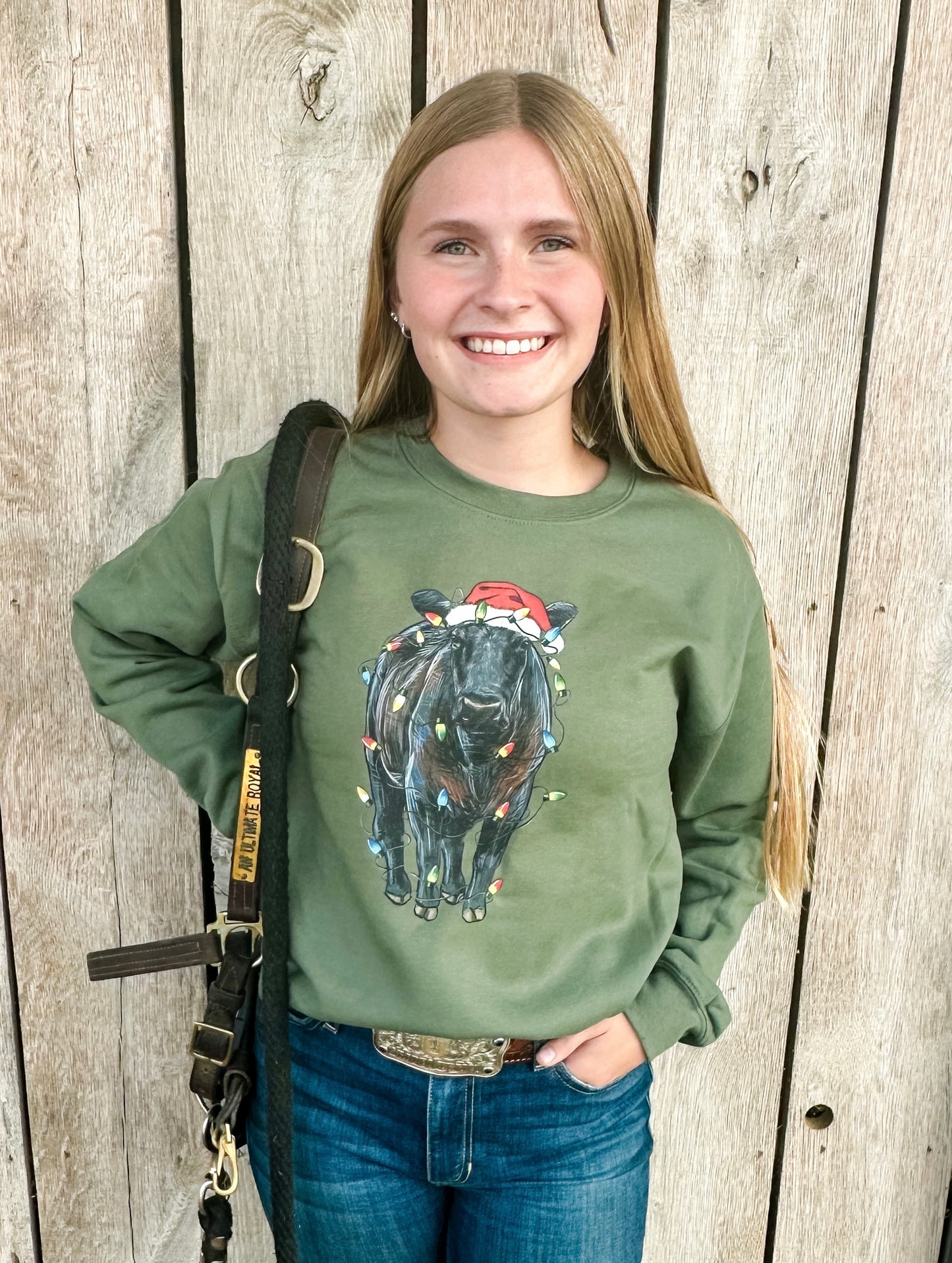 Christmas Cow Sweatshirt