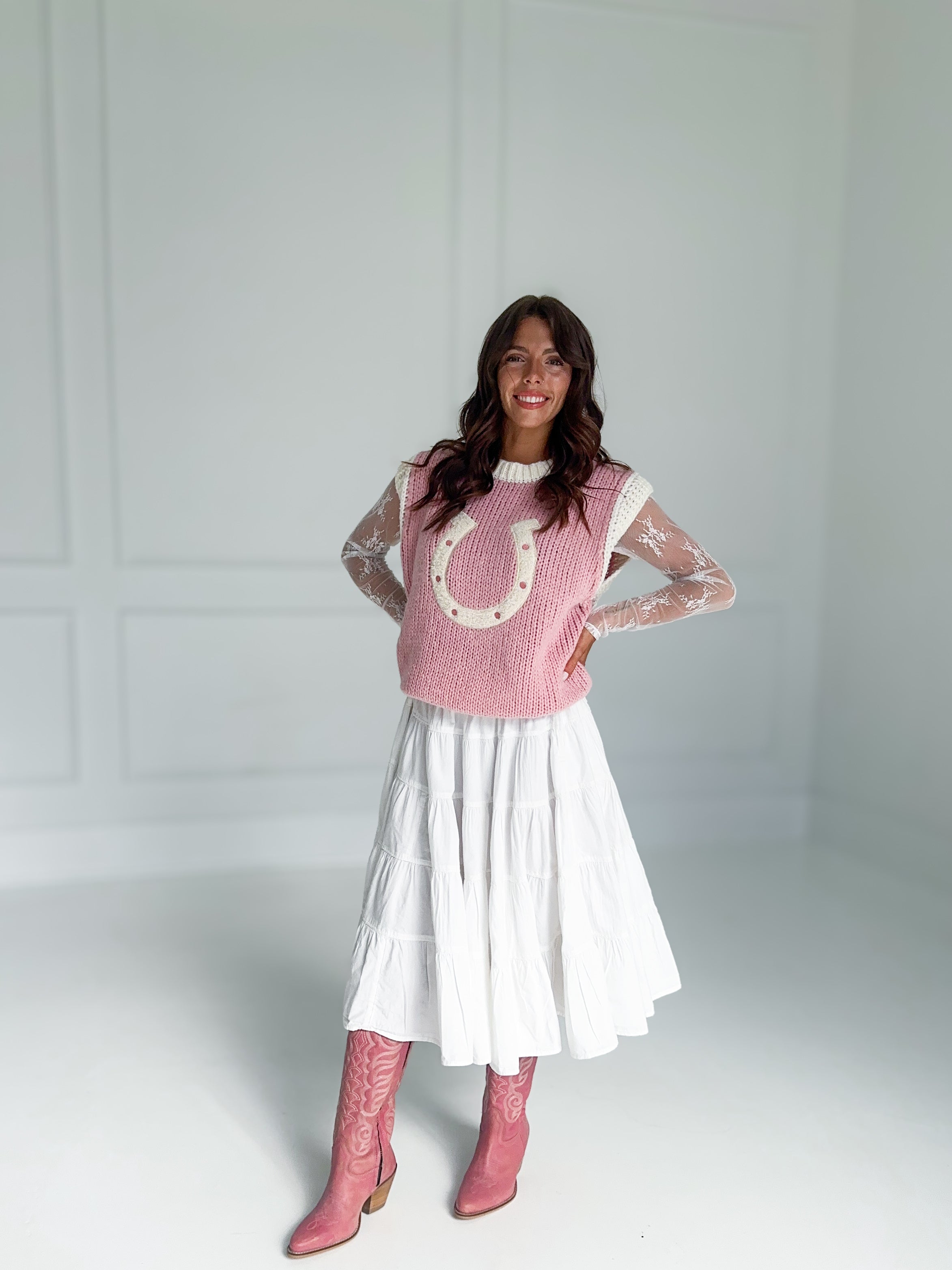 Pink Pony Sweater Vest