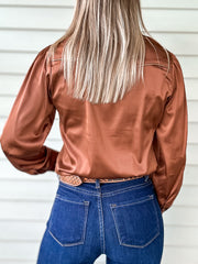 Silverado Pearl Snap Button Up (Champagne)