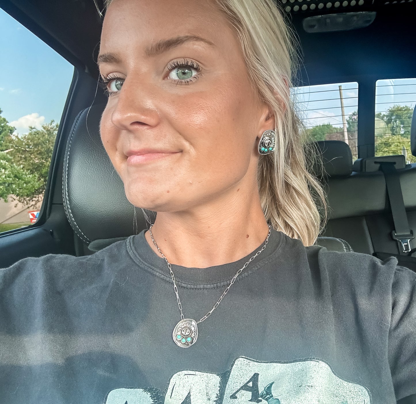 Cowboy hat necklace