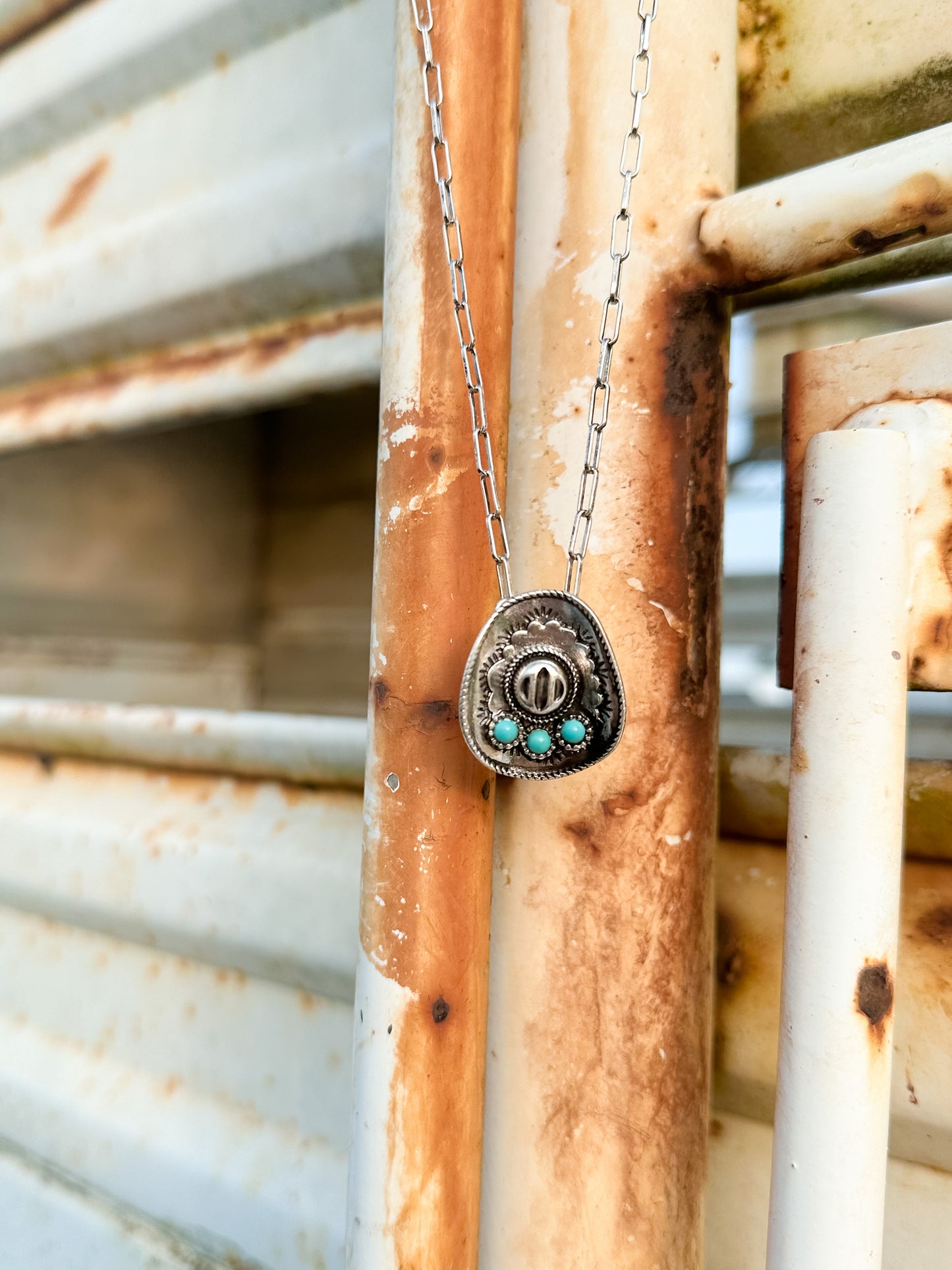 Cowboy hat necklace