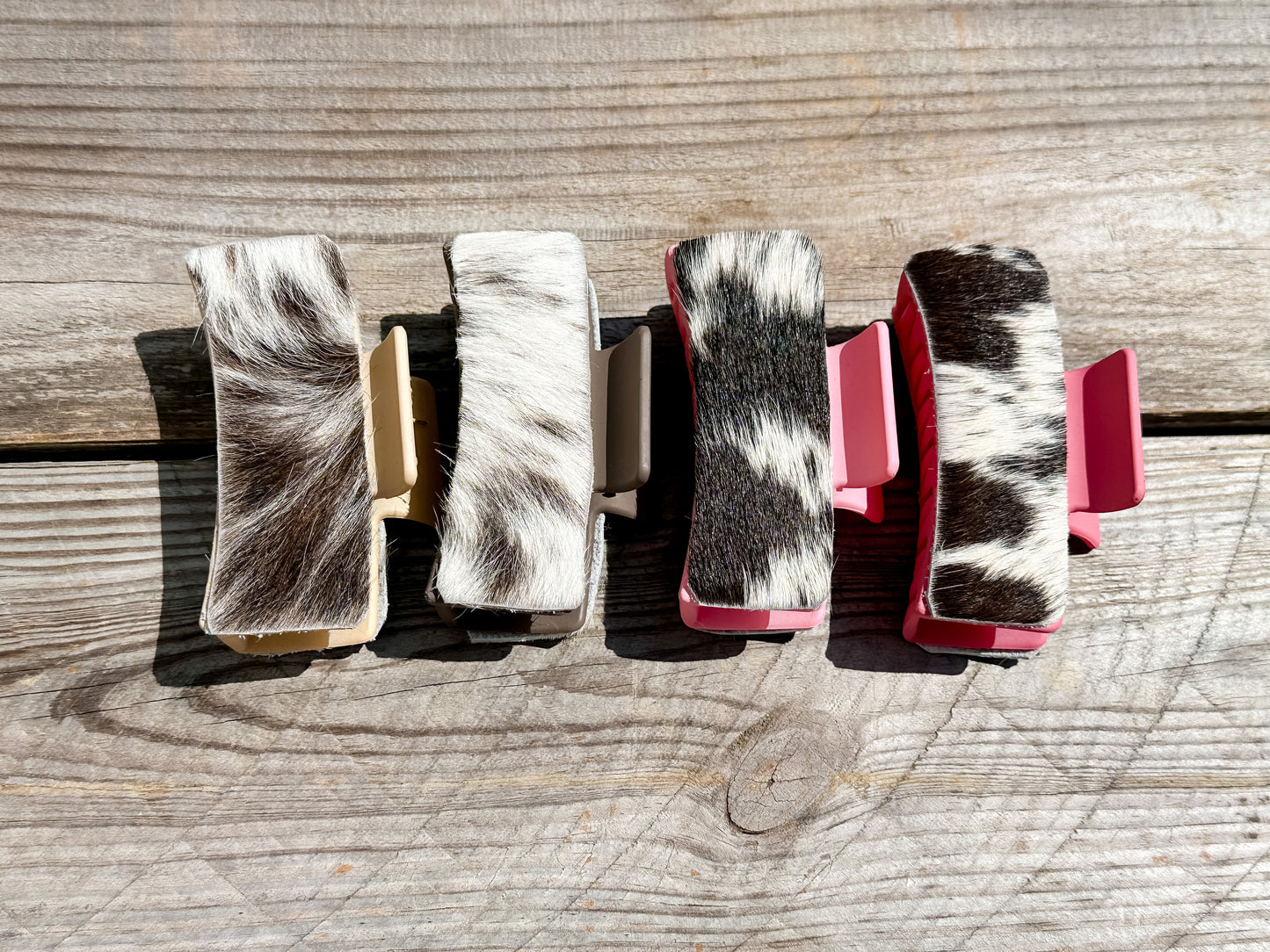 Cowhide Claw Clips
