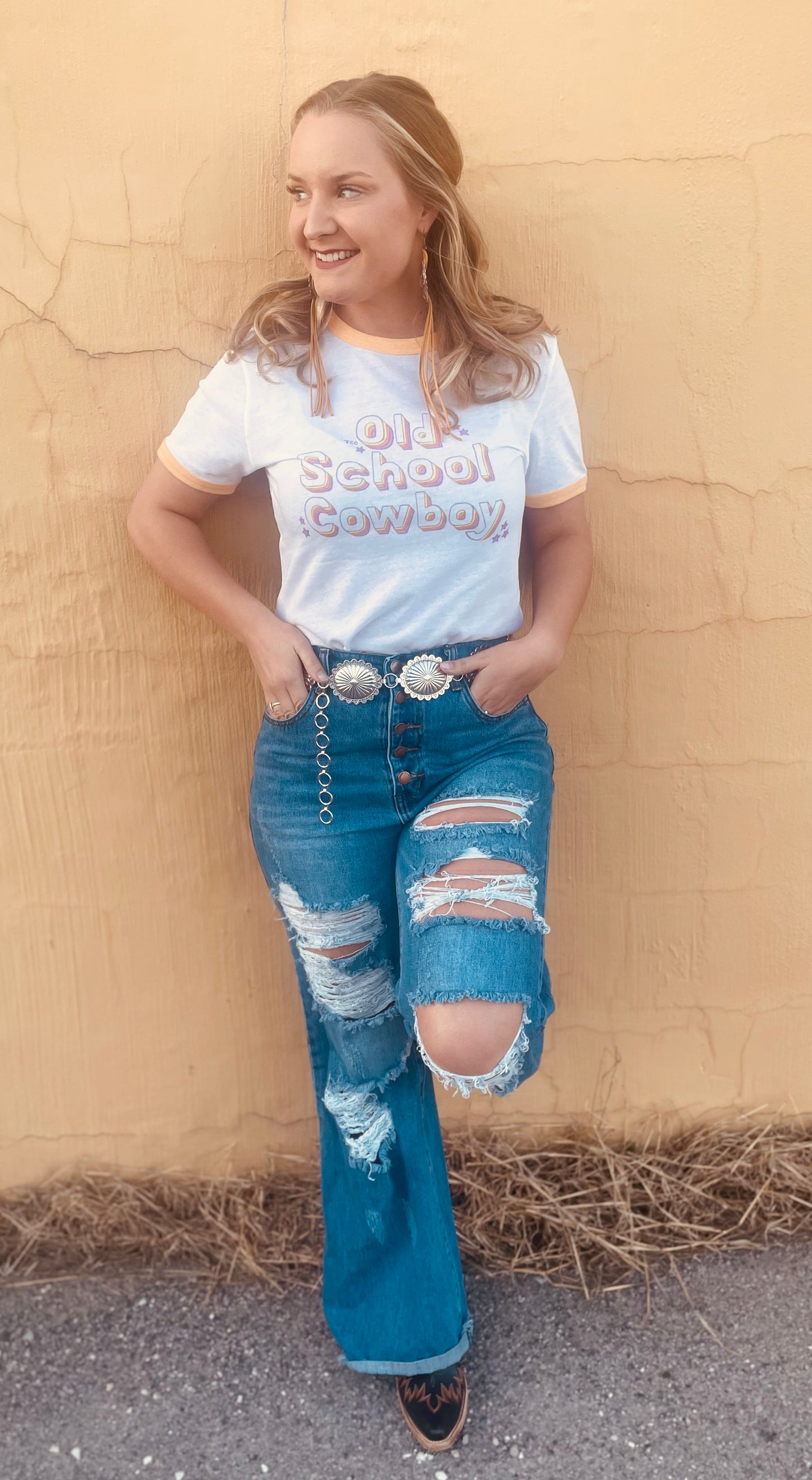 Old school cowboy tee