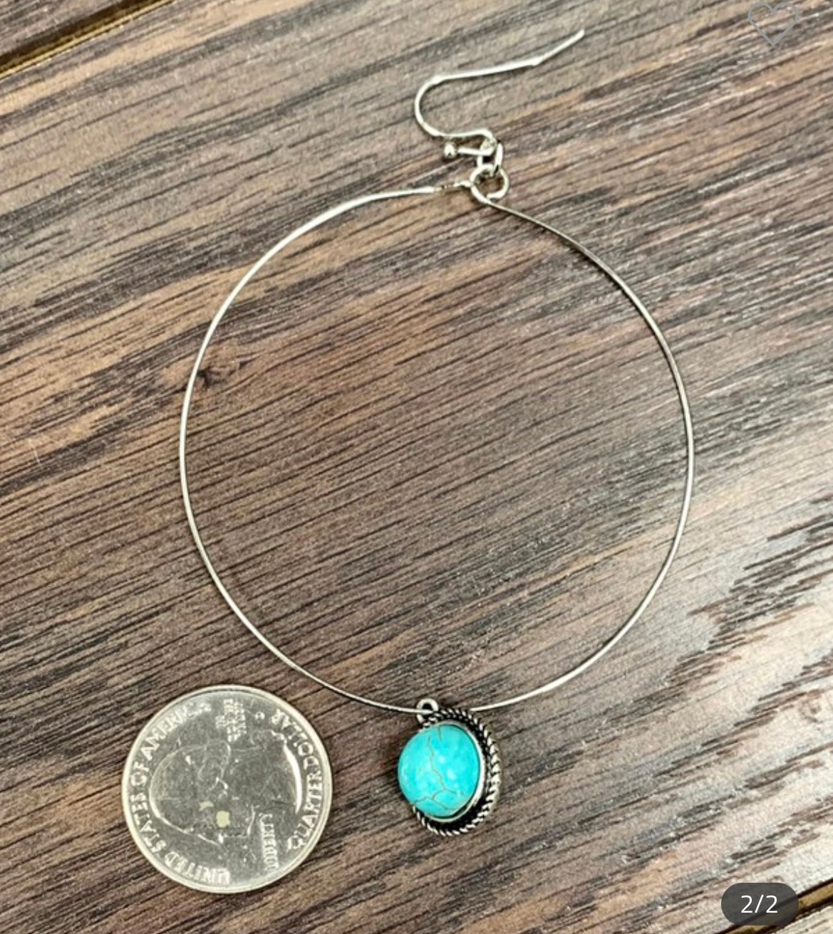 Turquoise hoop earrings I