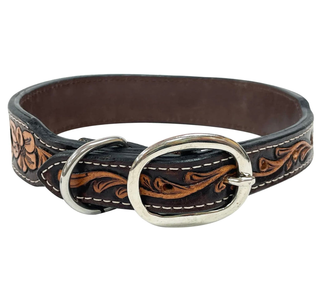 Premium Cool Blue Western Dog Collar