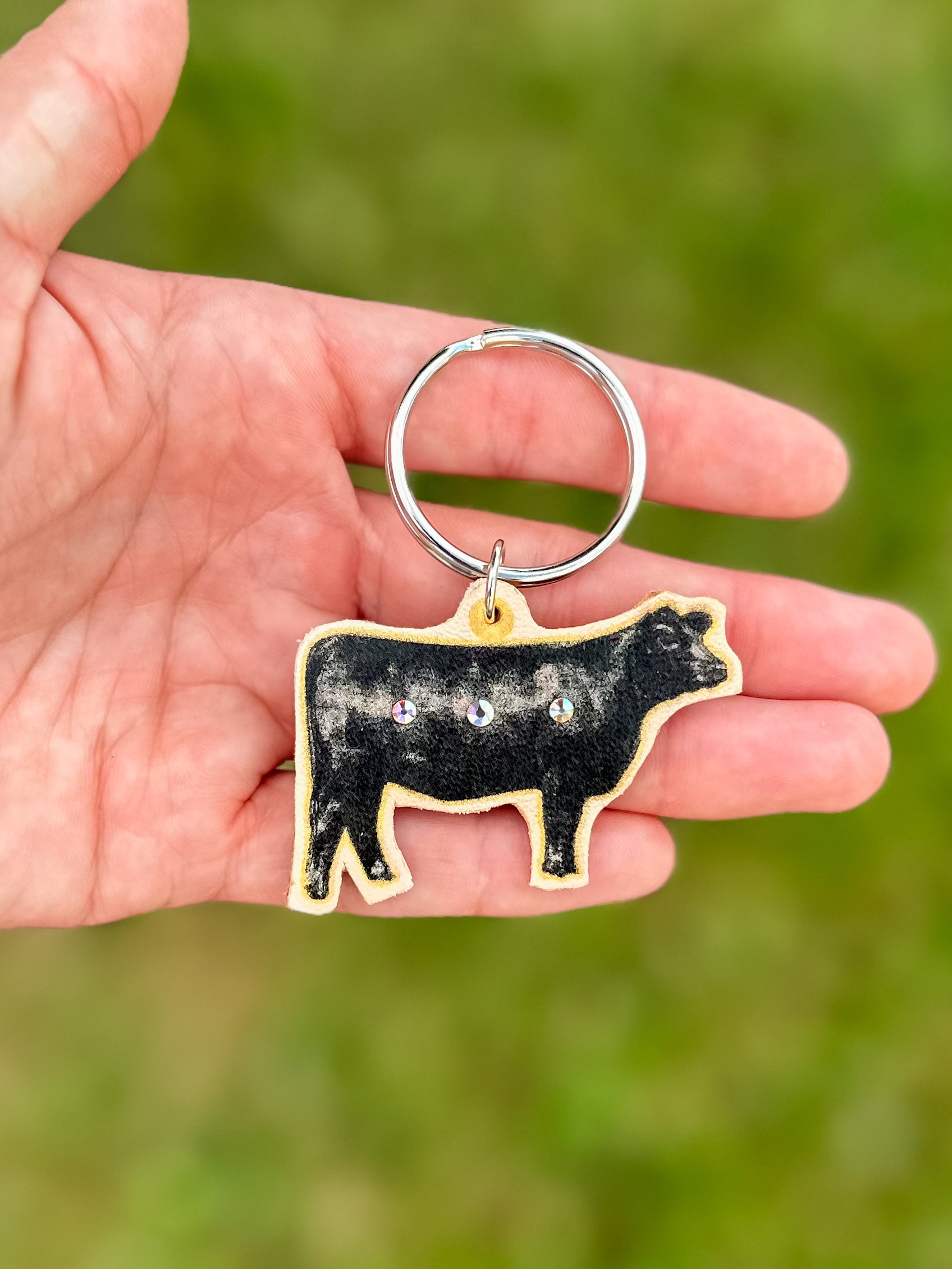 Angus Cow Keychain