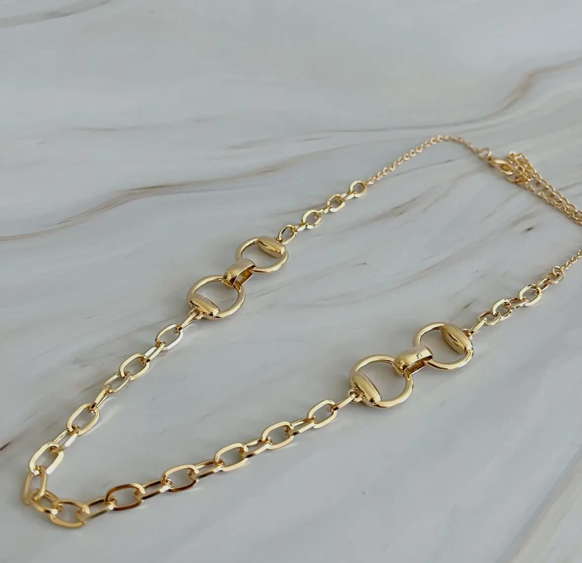 Double Bit Necklace (Gold)