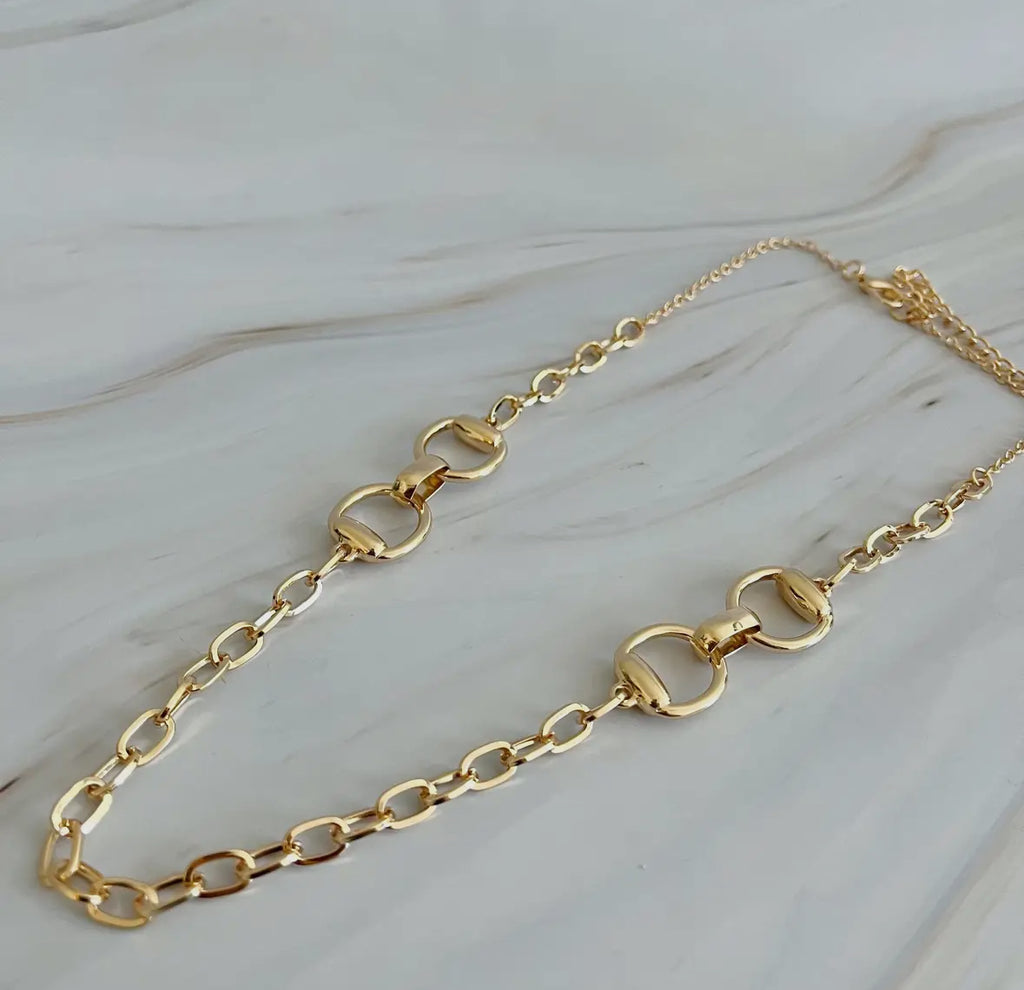 Double Bit Necklace (Gold)