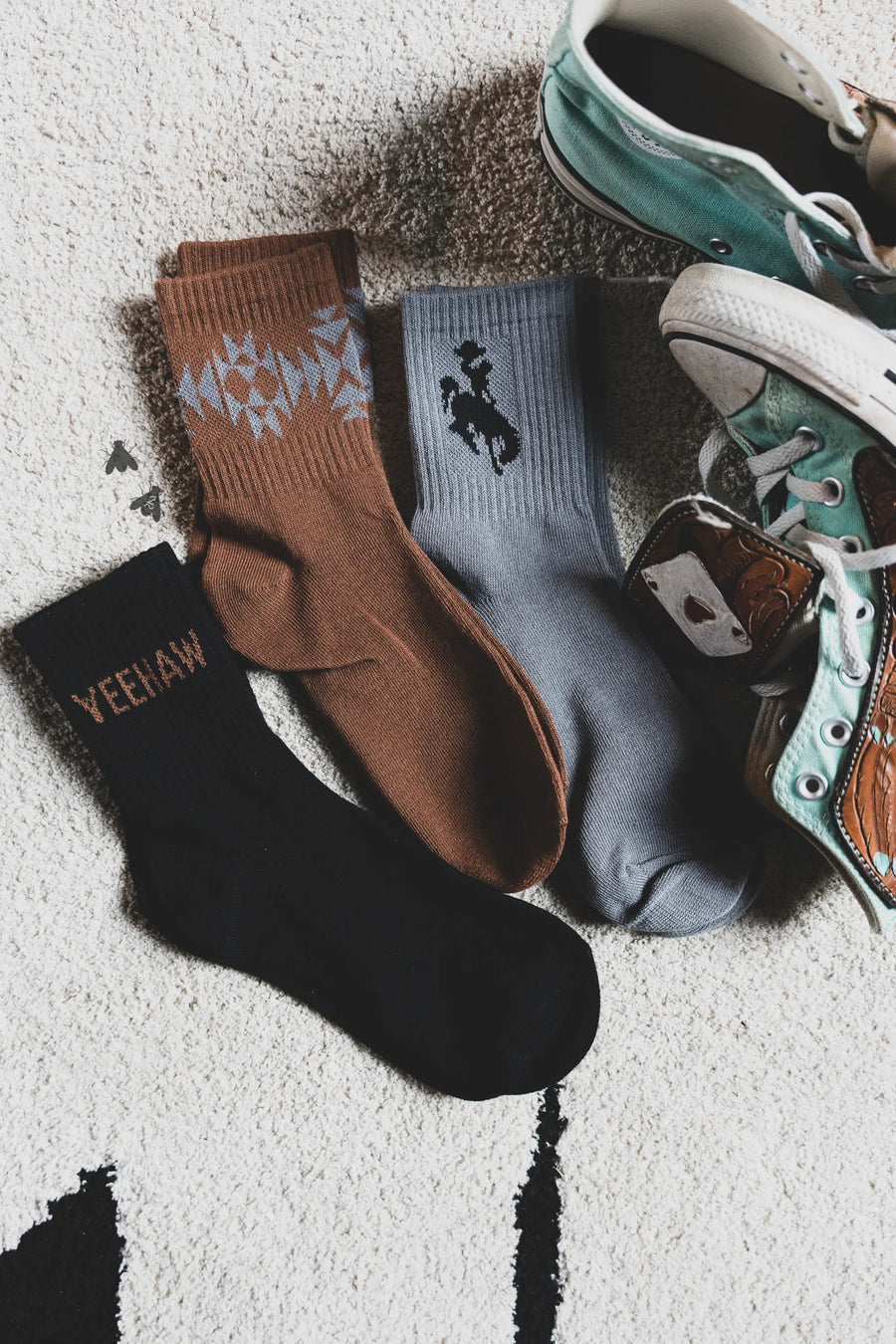 Brown Western Socks