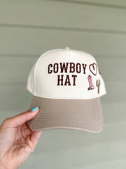Cowboy Hat Charm Trucker Hat