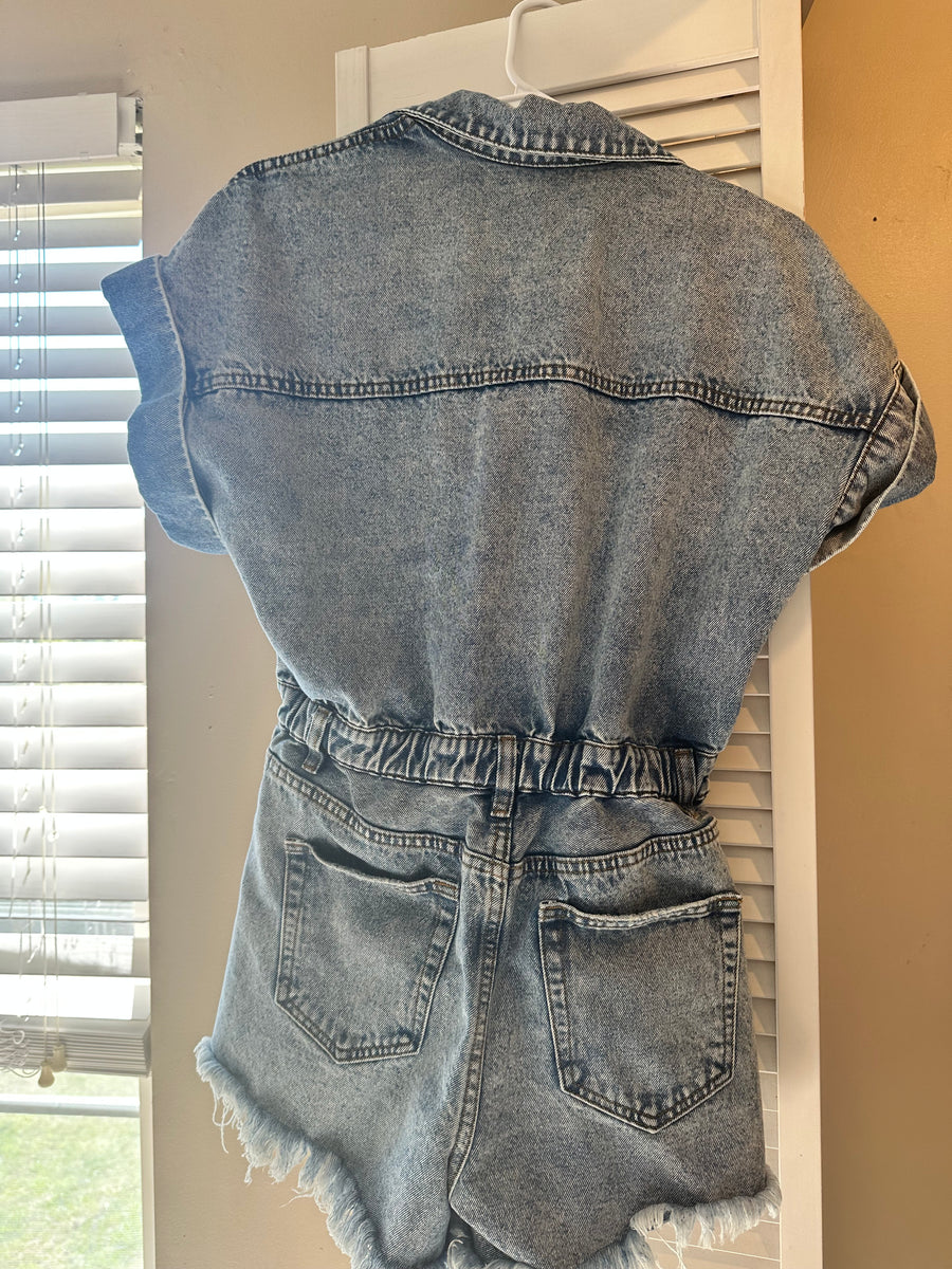 Denim Romper