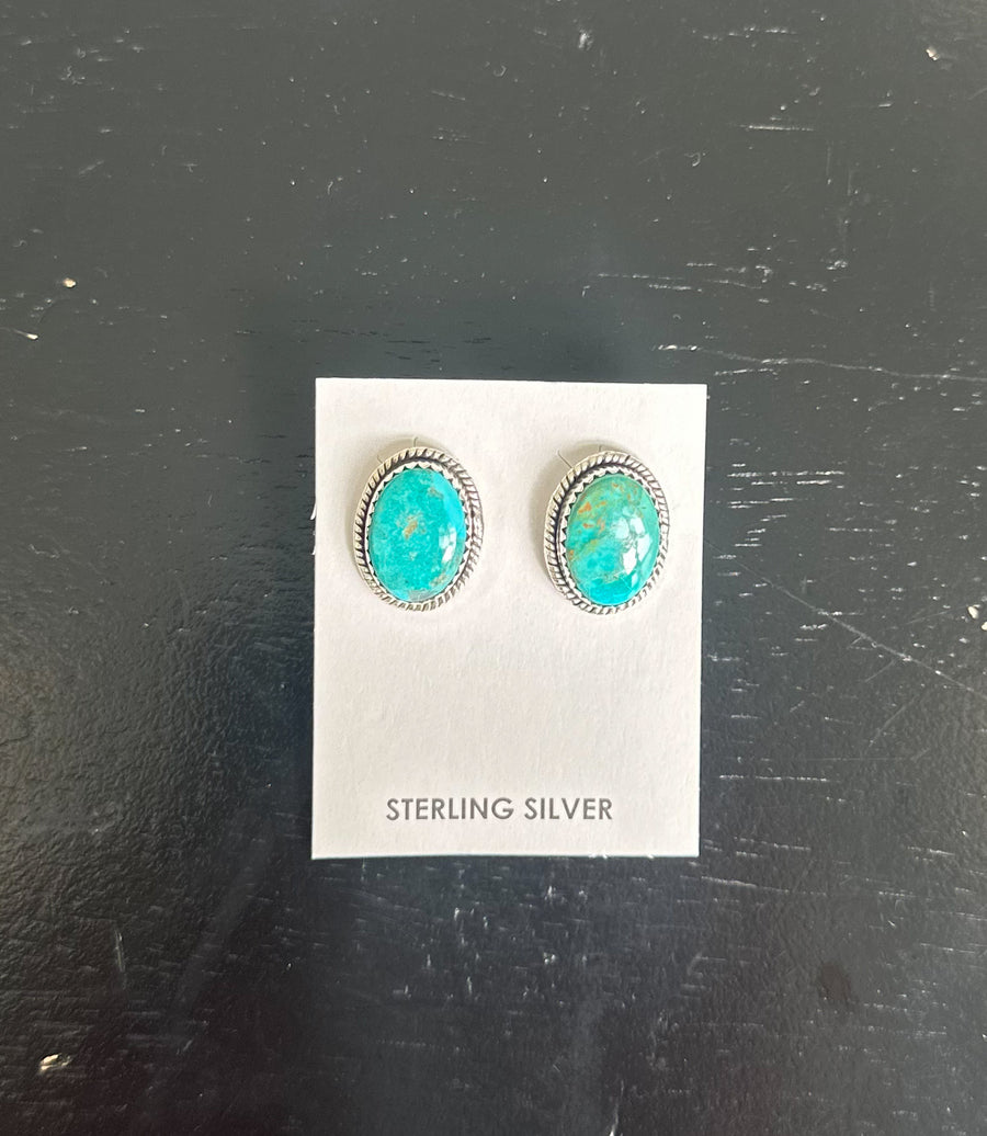 Kingman Oval Post Earrings