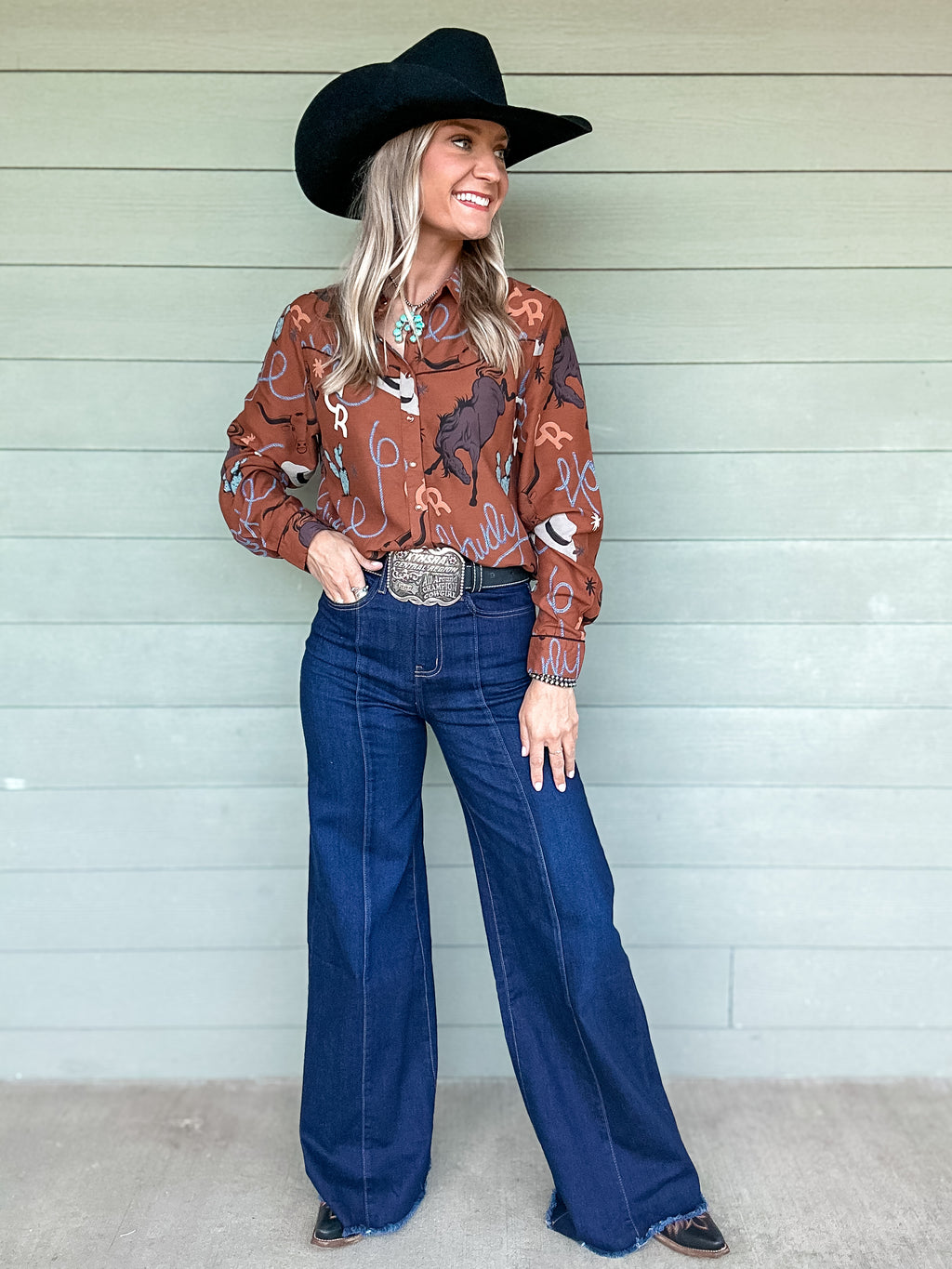 Howdy Cowgirl Pearl Snap Button Up (RESTOCKING)