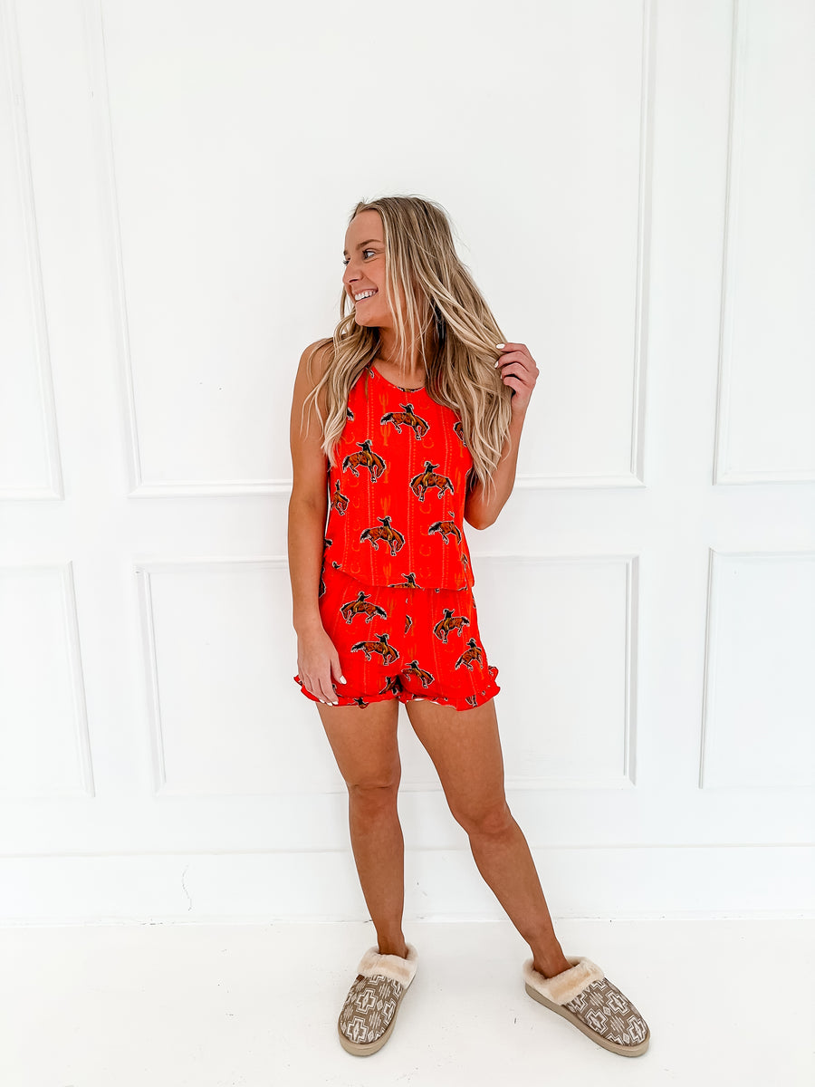 Red Hot Bronc Pajama Set