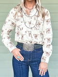 Longhorn Pearl Snap Button Up