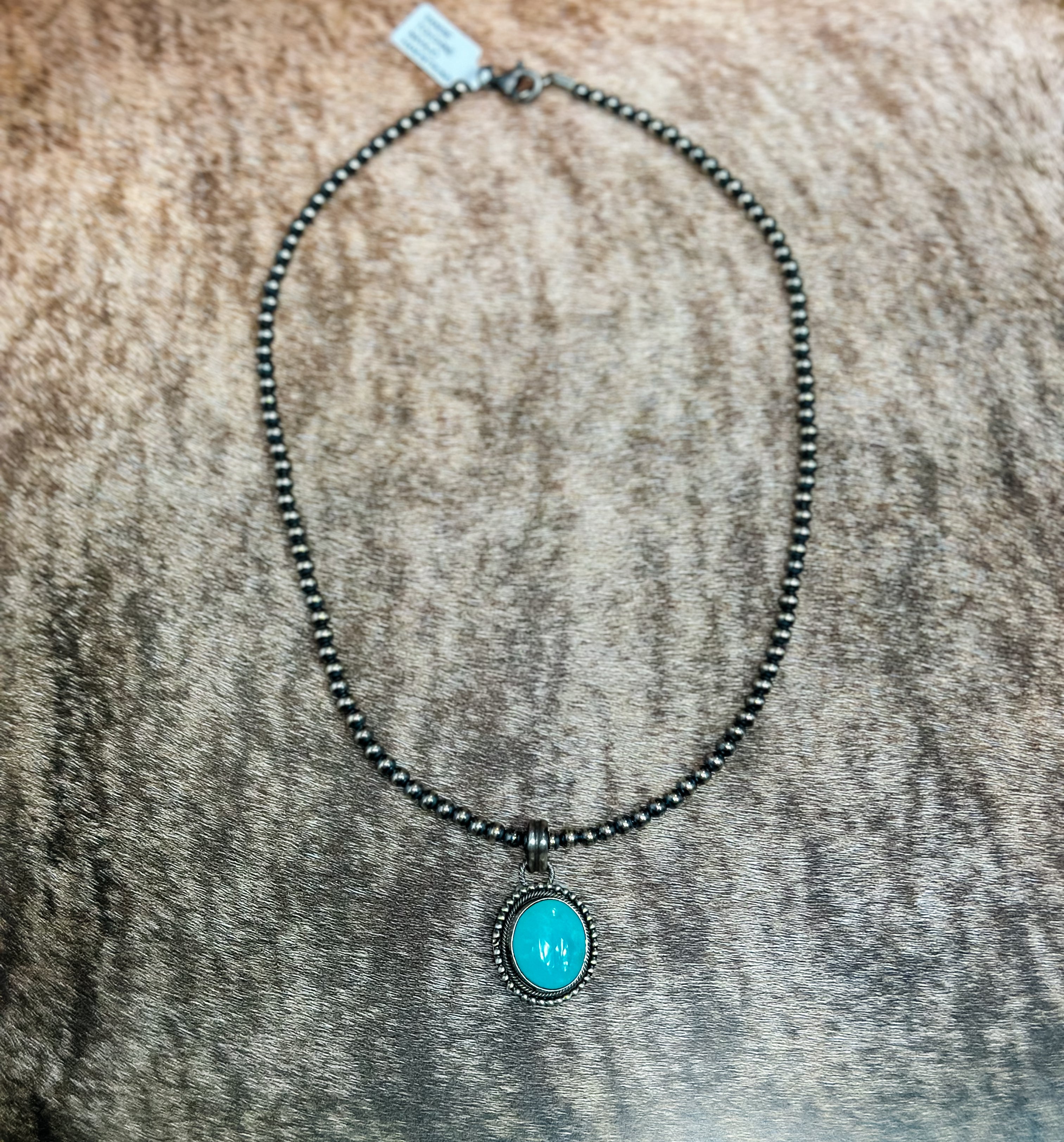 Tori turquoise oval pendant