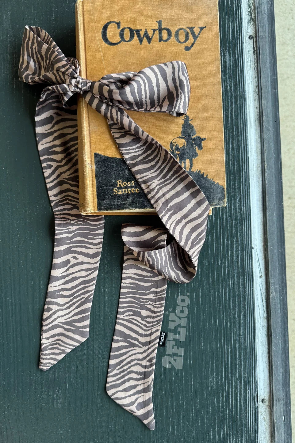 Zebra print Twilly scarf
