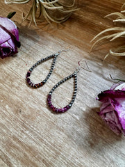 Purple Spiny Oyster Earrings – Sterling Silver Pearls