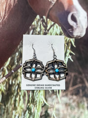 Navajo Handmade Geometric Statement Earrings