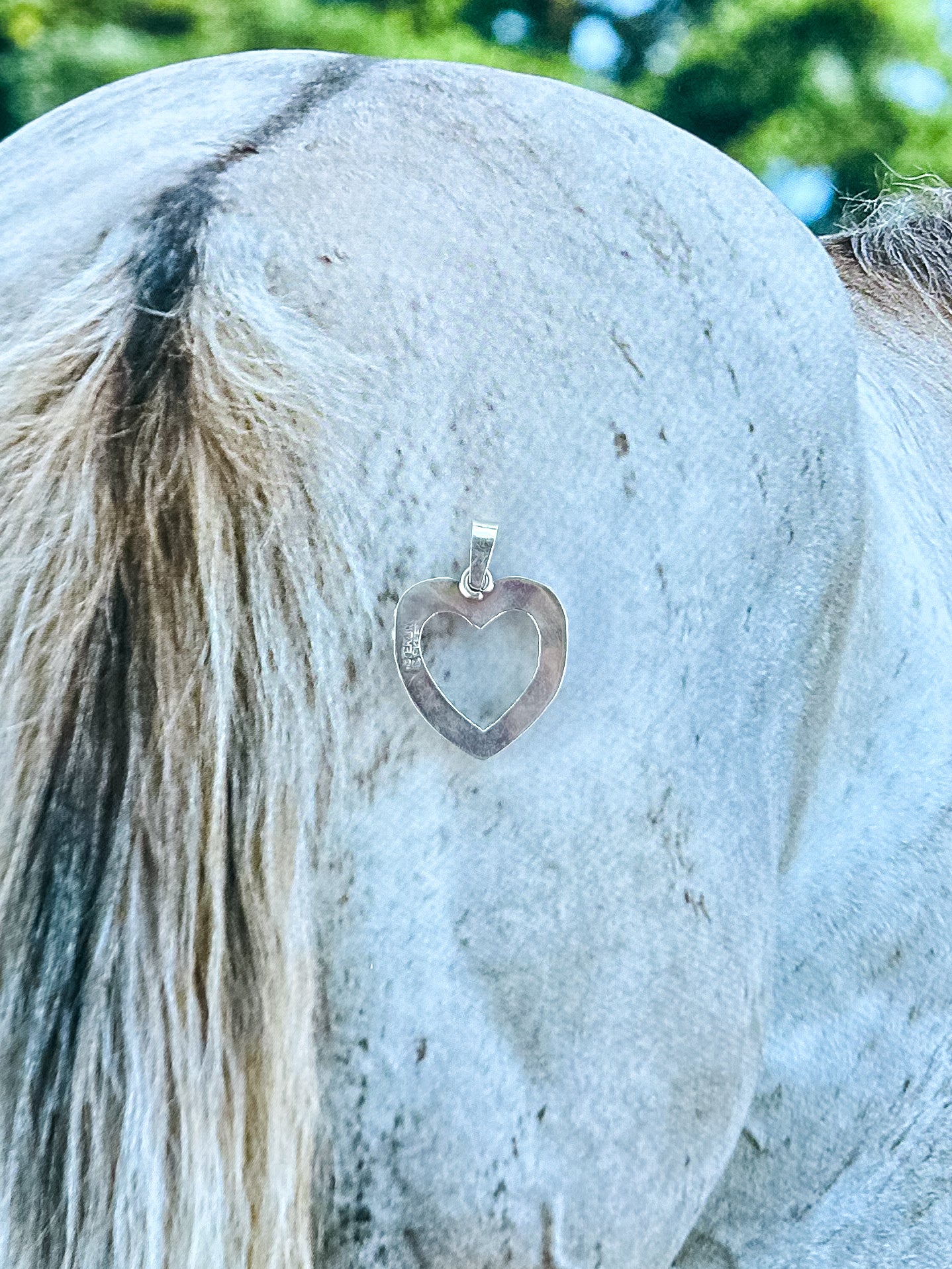 Navajo Handmade Kingman Heart Pendant