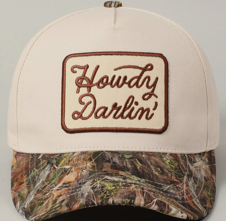 Howdy Darlin Trucker Hat (Camo)