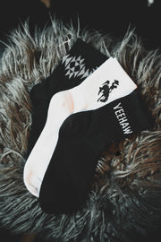 Black & White Western Socks
