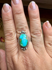 Ring- size 9 - Sonoran Gold Turquoise & Sterling Silver