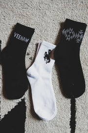 Black & White Western Socks