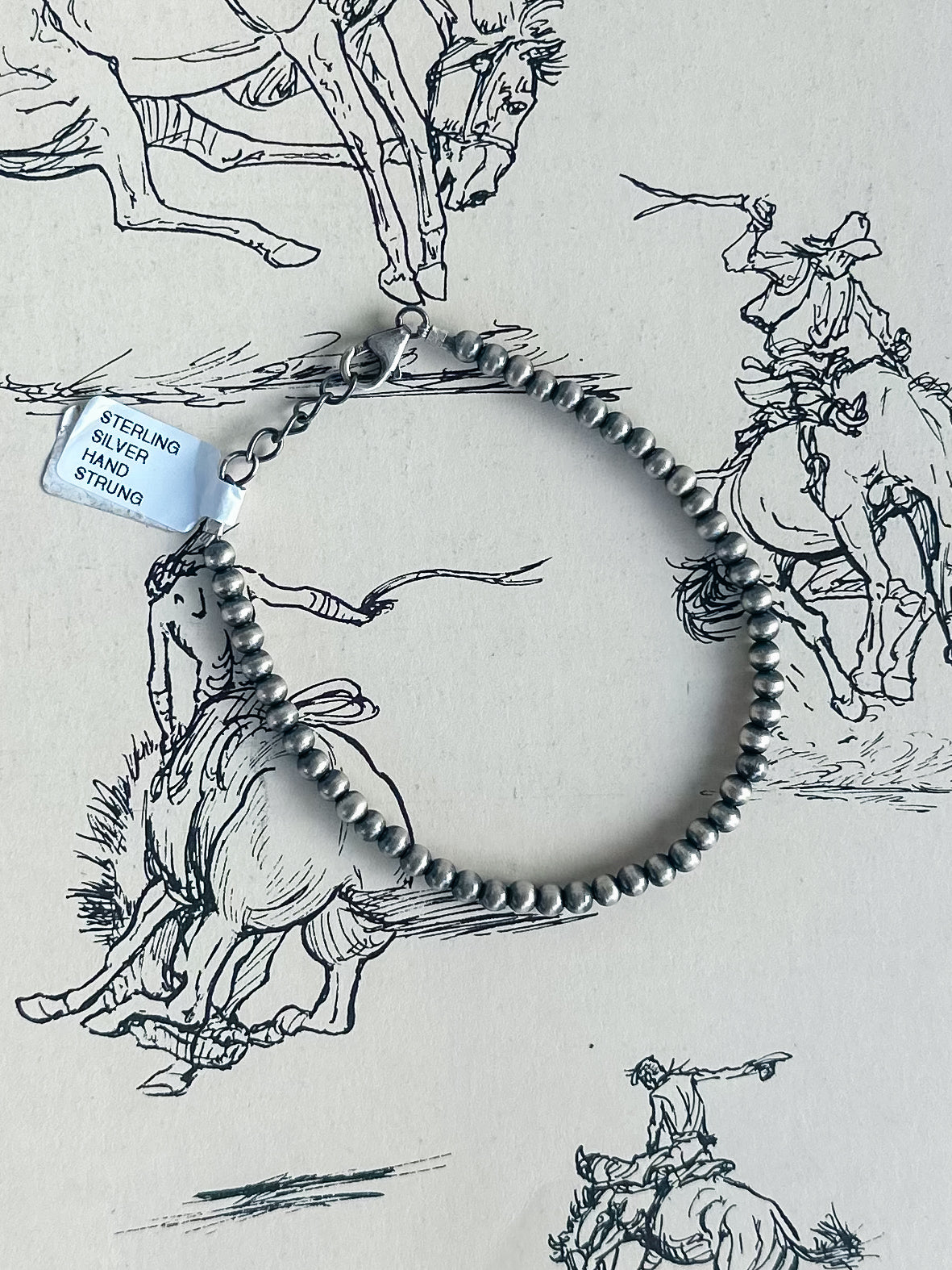 4mm Sterling Silver Pearl Bracelet