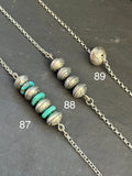 88 - Sterling Silver Mercury Dime Bar Necklace by Jason Ogg