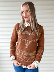 Longhorn Sweater (Cinnamon)