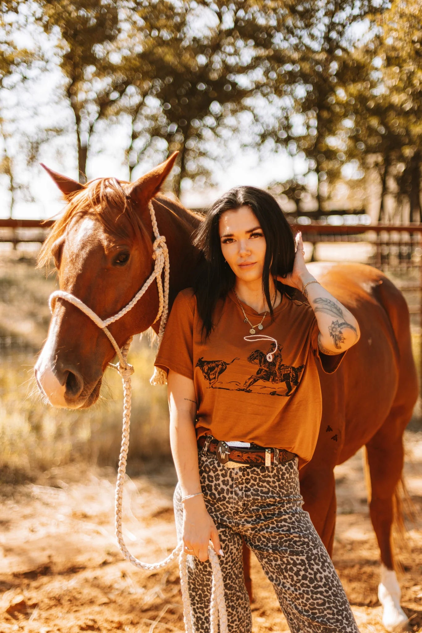 Ridin And Ropin Tee