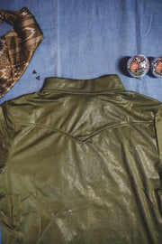 Leather Lux Button Up (Agave)