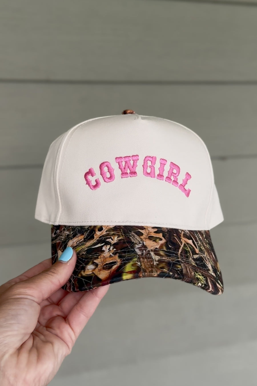 Pink Cowgirl Camo Trucker Hat