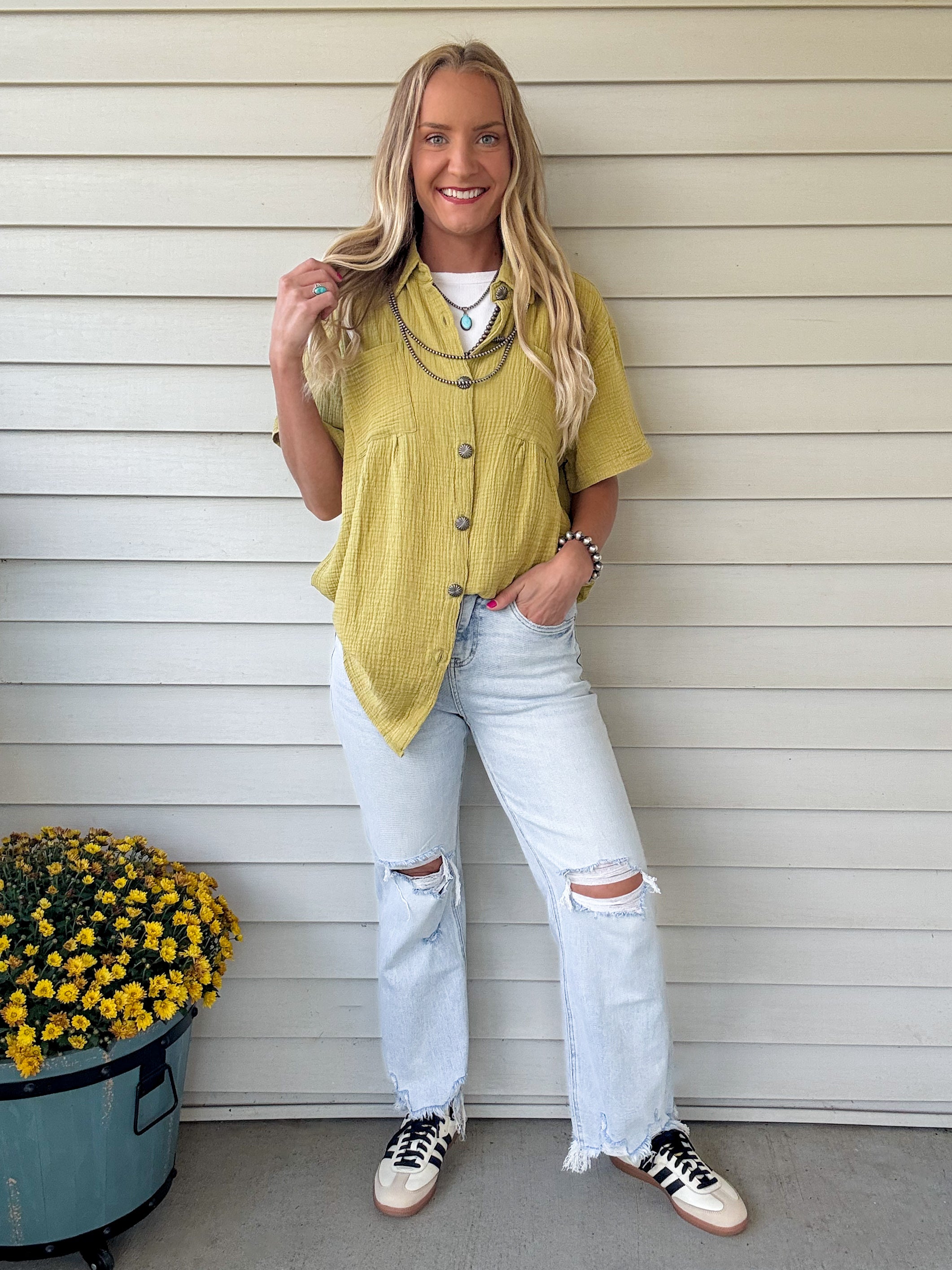 Rodeo Grounds Button Up (Verde)