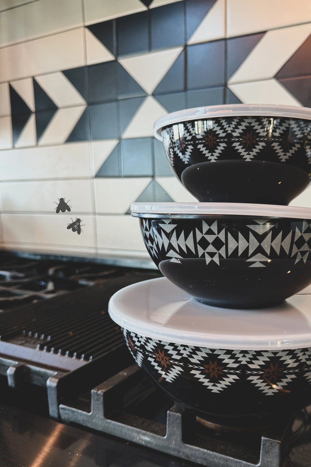 Aztec Bowl Set (Black)