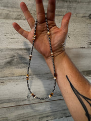 Nevada Opal & Sterling Silver Pearl Necklace – 4mm – Handmade by The Bijoux FAB – 17 