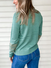 Longhorn Sweater (Aqua)