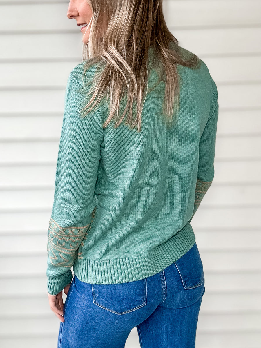 Longhorn Sweater (Aqua)