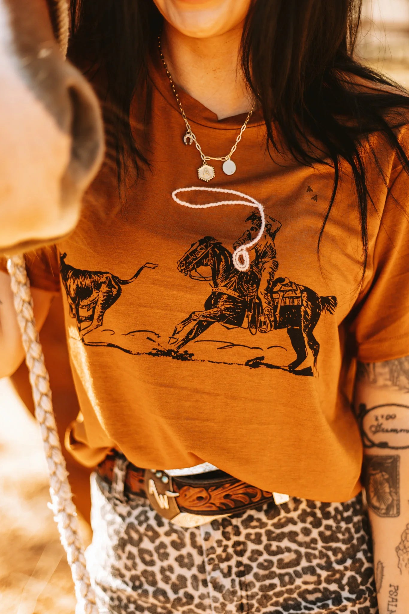 Ridin And Ropin Tee