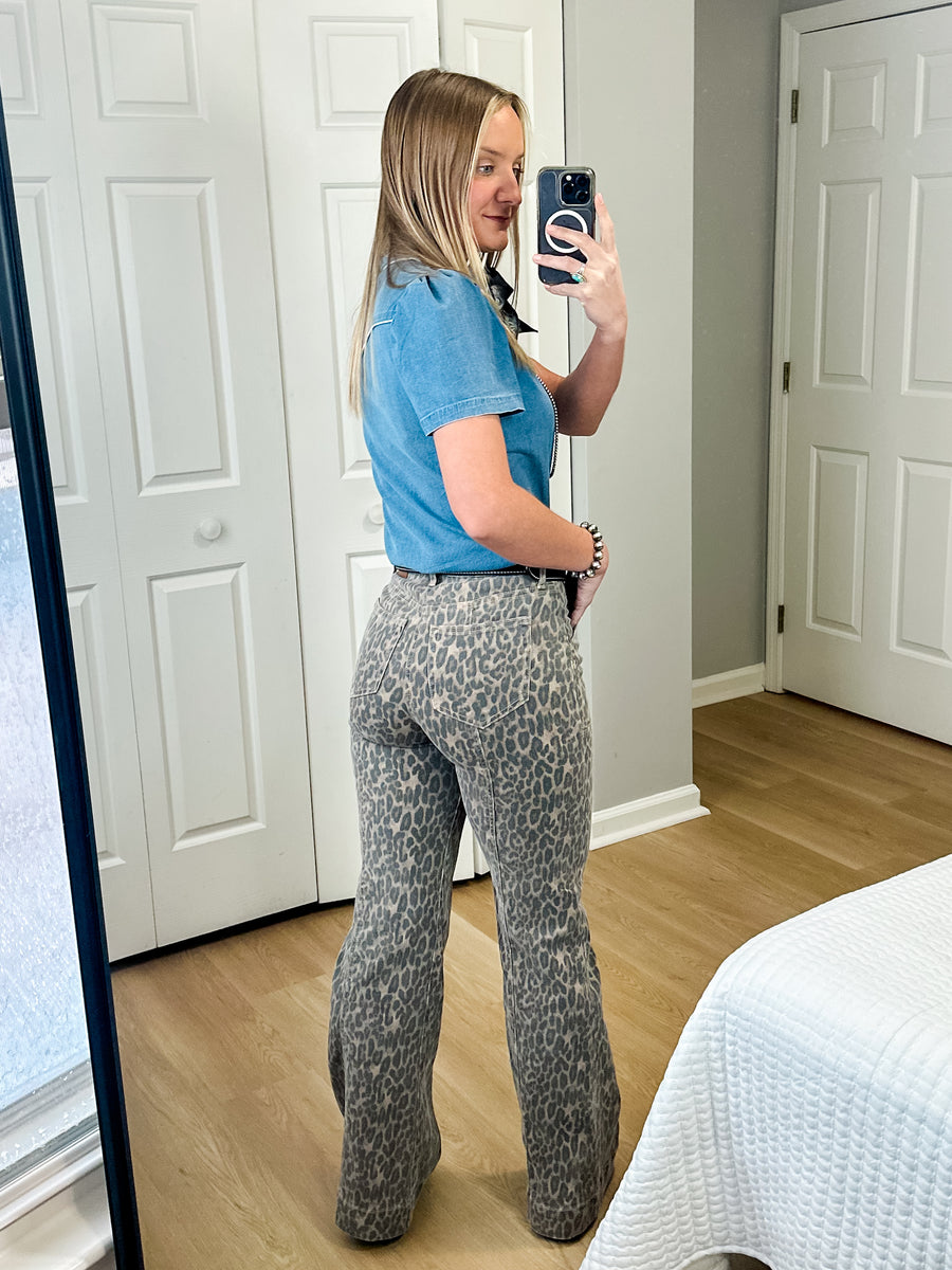 Logan Leopard Jeans (Hidden Jeans)