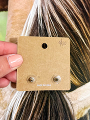 Faux Turquoise Heart Earrings