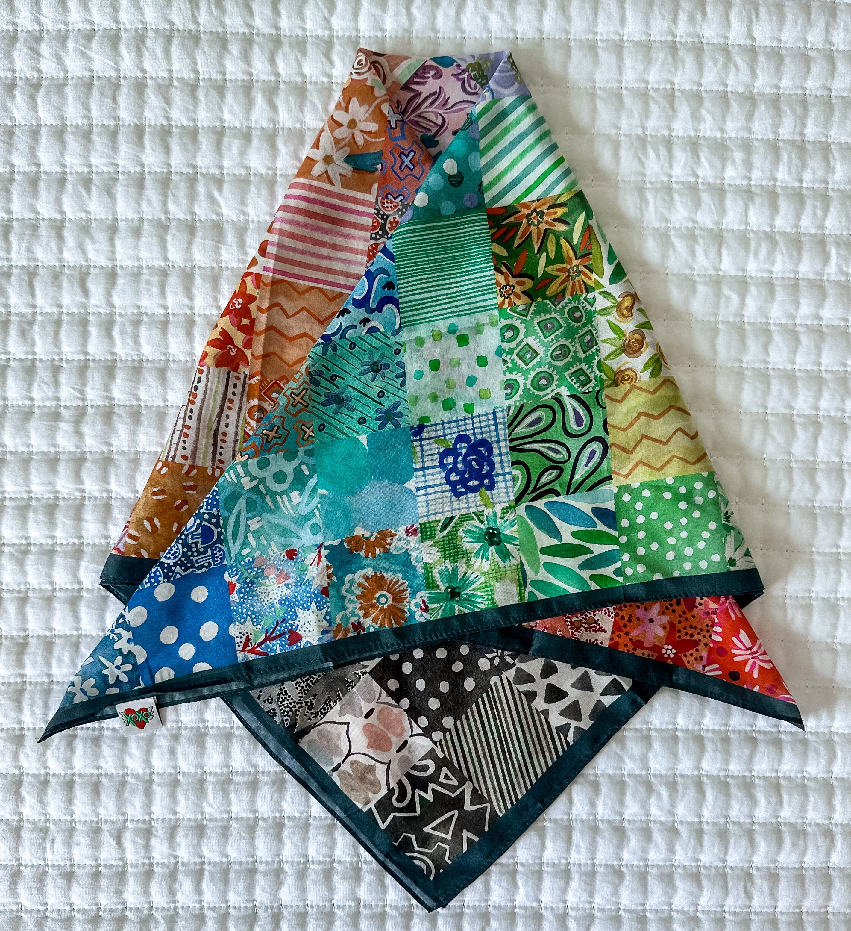 Rainbow Patchwork Shorty Scarf