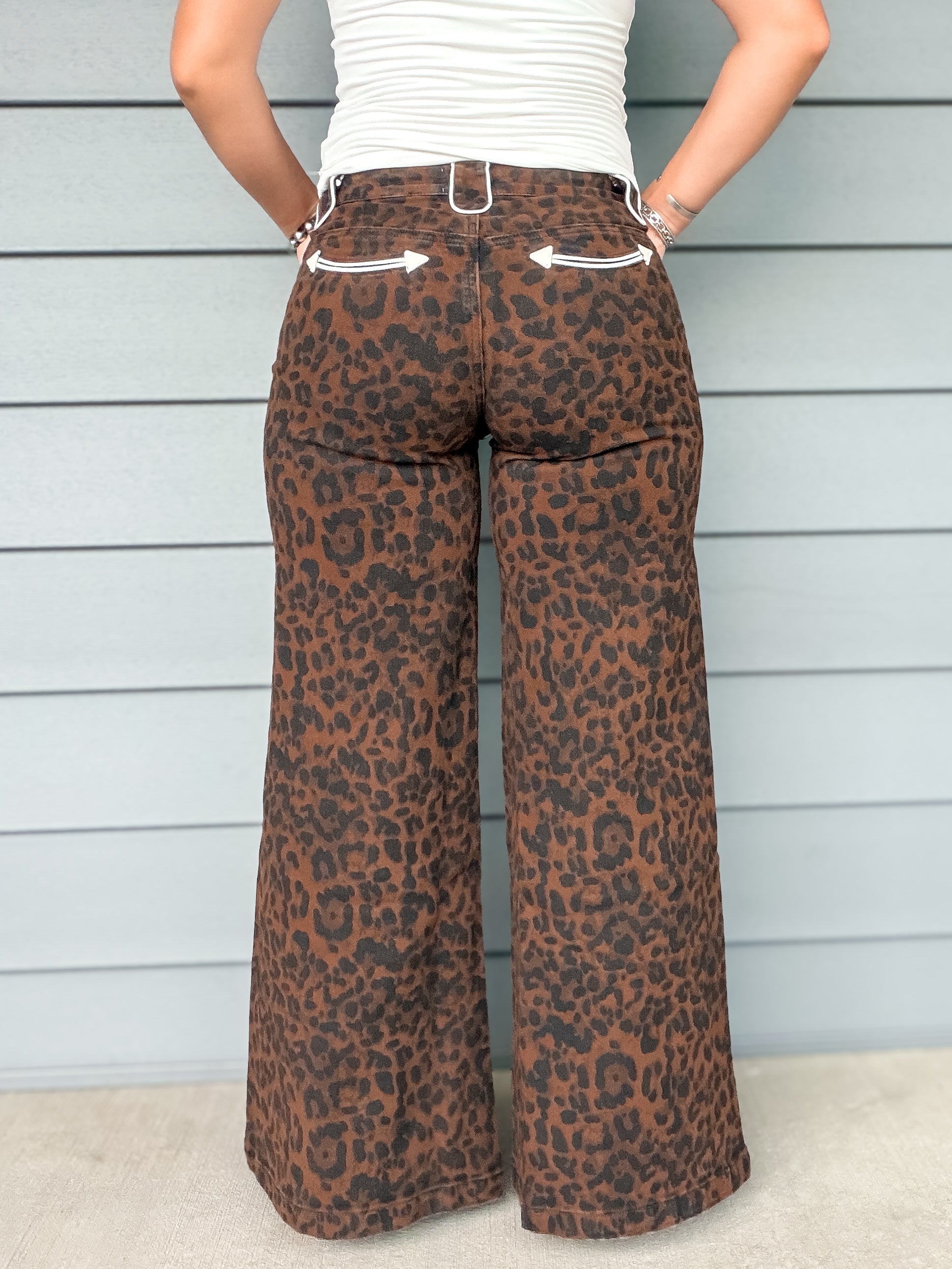Lasso The Leopard Wide Leg Jeans