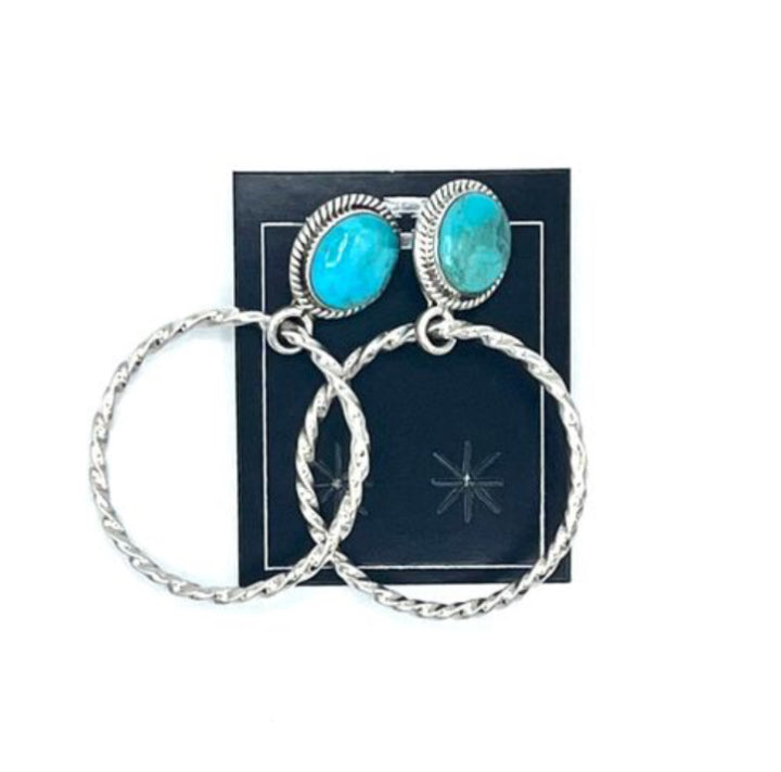 Kingman Post Hoop Earrings