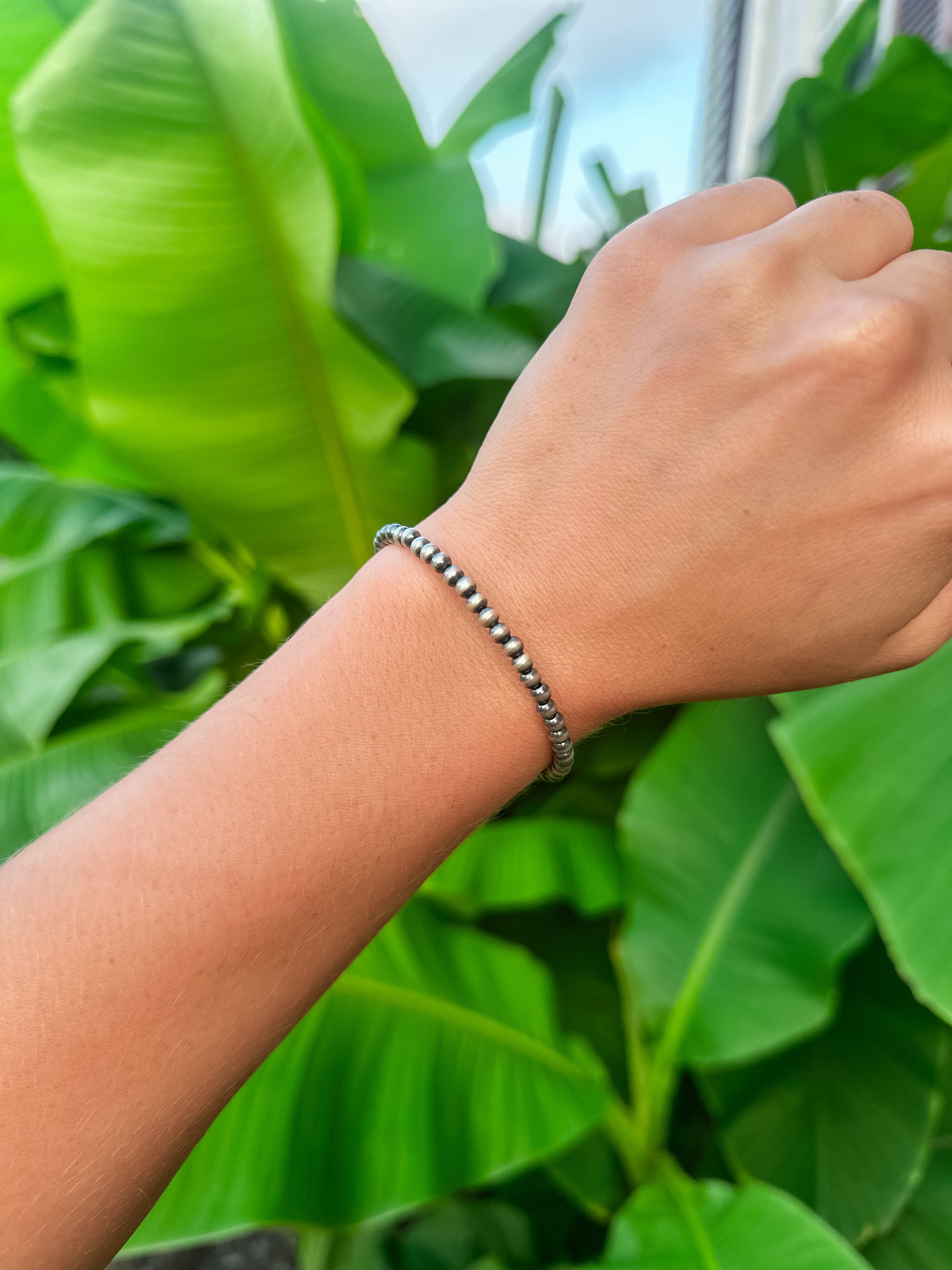 4mm Sterling Silver Pearl Bracelet