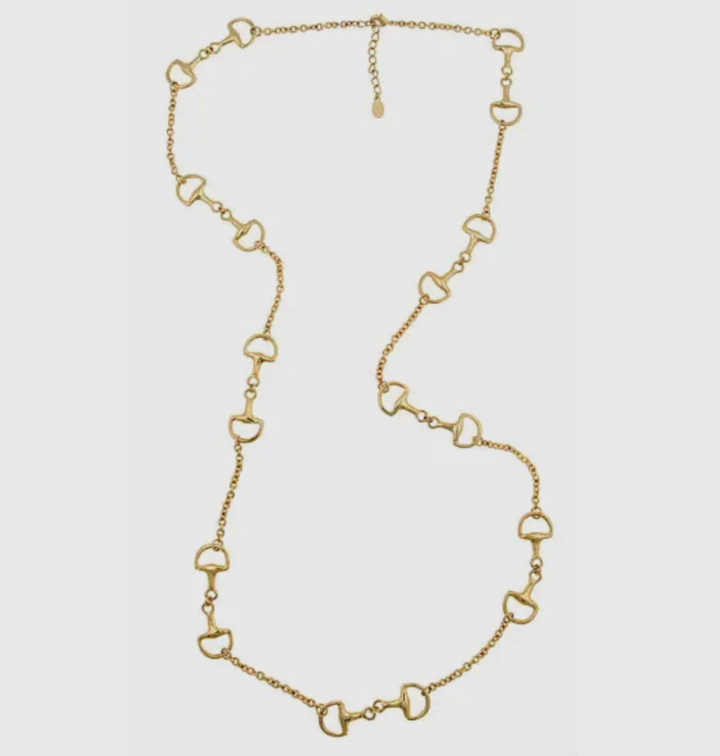 Gold Long Bit Necklace